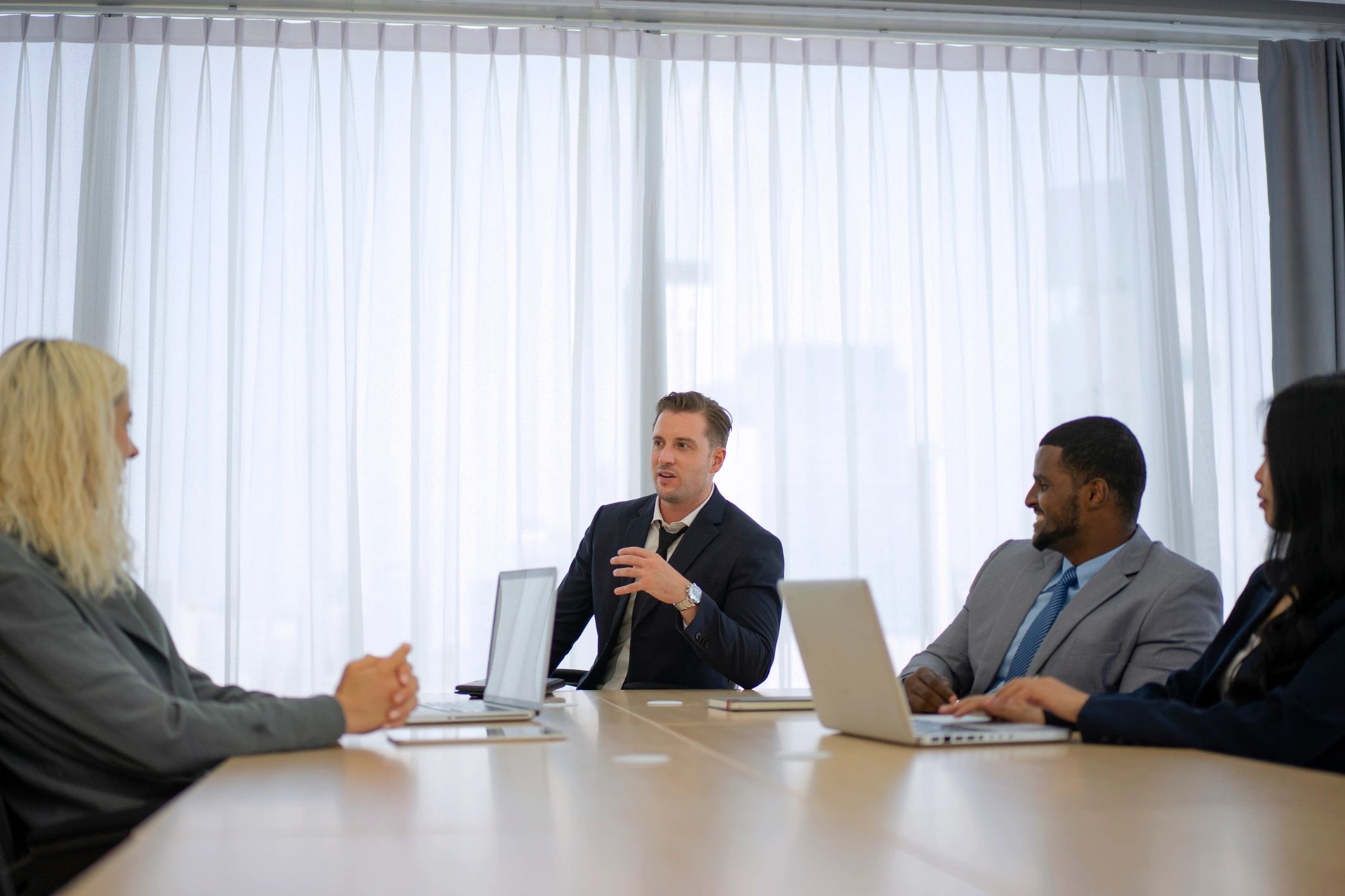 Real estate investment planning meeting